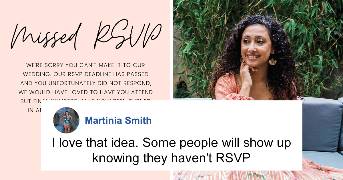 Woman Shares “Missed RSVP” Cards For “Inconsiderate” Wedding Guests Who
