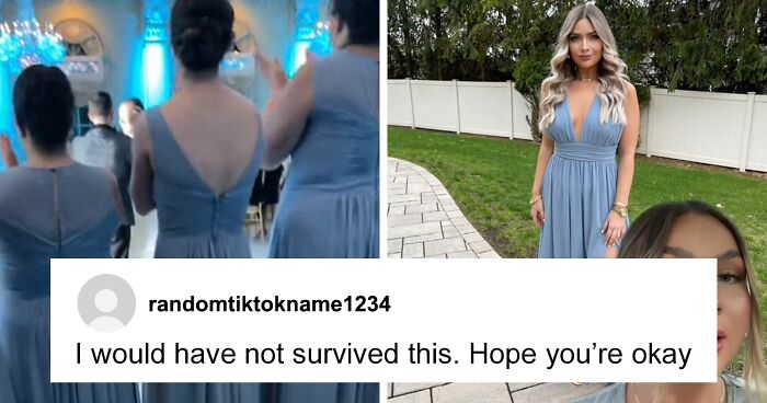 Woman Shows Up To Wedding Wearing Bridesmaids’ Dress, Sparks Debate About Etiquette