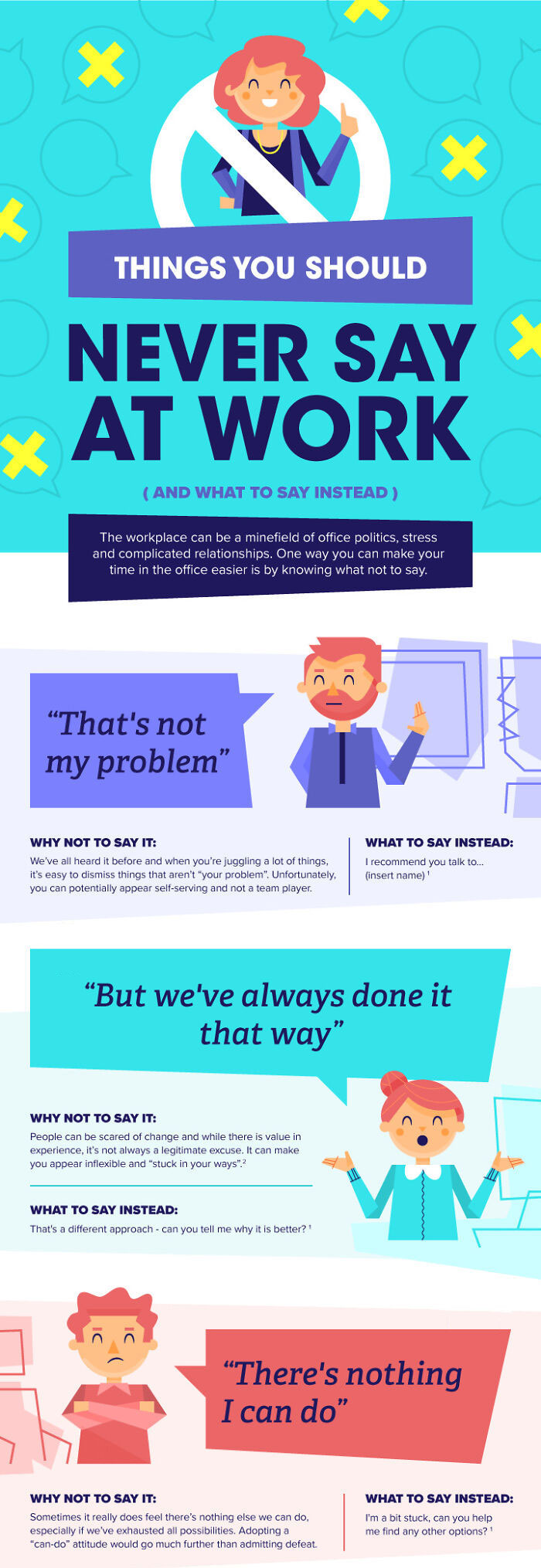 Phrases You Should Never Say At Work