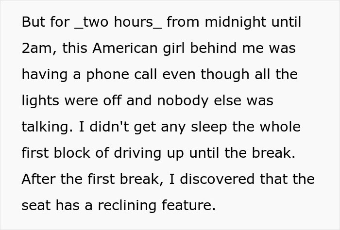 Woman Gets Back At An Annoying American Who Wouldn't Shut Up For Hours