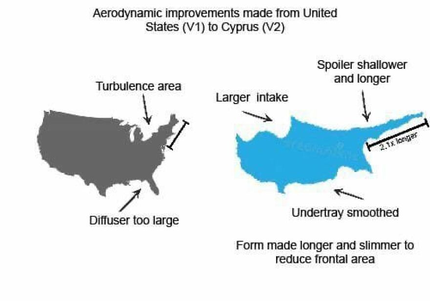 Fun Fact: Cyprus Is Just A More Aerodynamic Version Of The USA