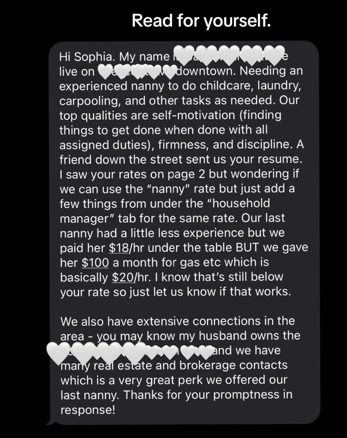 Nanny Shares Screenshots Of The Most Entitled Things Parents Have Asked For And Goes Viral Nanny Shares Screenshots Of The Most Entitled Things Parents Have Asked For And Goes Viral