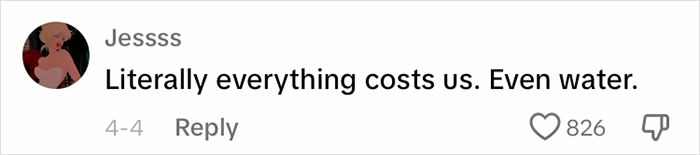 Woman Is Frustrated About Having To Pay For Basic Human Necessities, Shows Where The USA Went Wrong Woman Is Frustrated About Having To Pay For Basic Human Necessities, Shows Where The USA Went Wrong