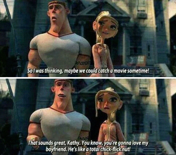 In The 2012 Stop-Motion Animated Film Paranorman The Popular High School Quarterback, When Asked Out By The Typical Popular Girl, Reveals He’s Gay 