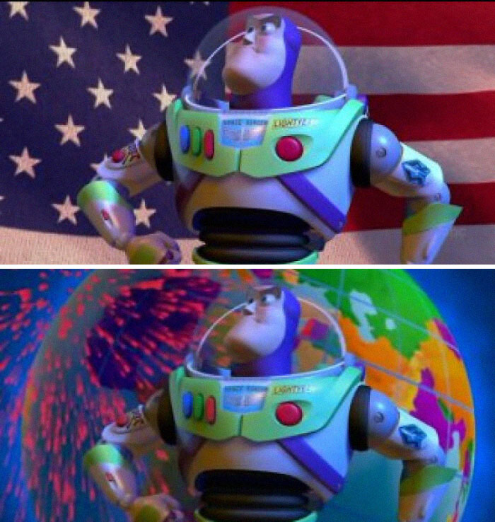 In Toy Story 2 (1999) , The American Flag Is Replaced By The Globe In Rest Of The World