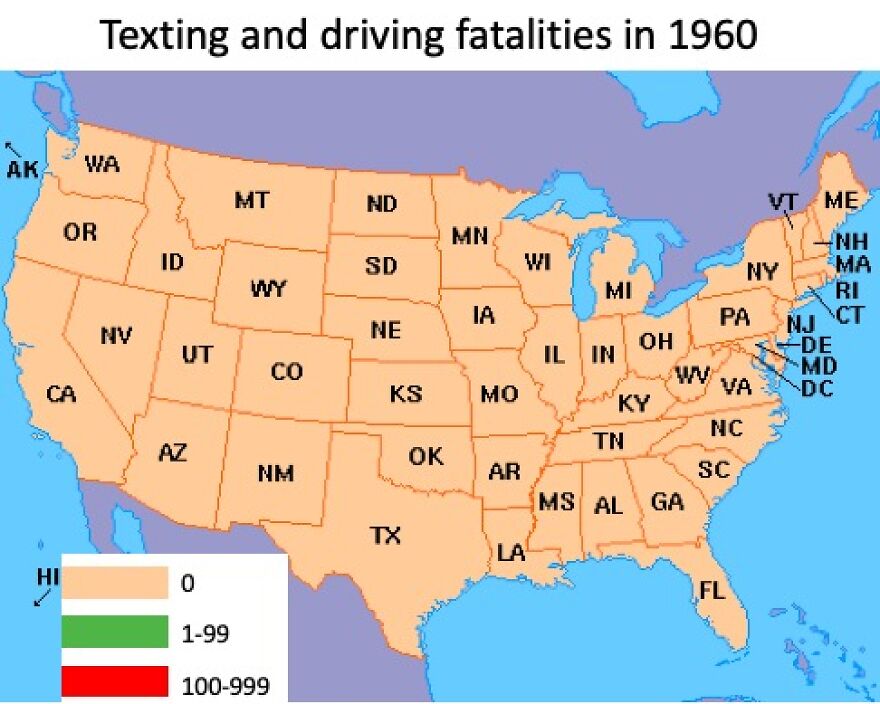 Fatalities From Texting And Driving In 1960