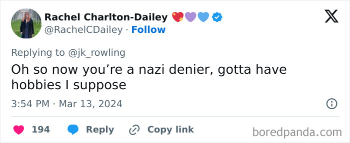 J.K. Rowling Threatens Legal Action Against Journalist Who Called Her “A Holocaust Denier” J.K. Rowling Threatens Legal Action Against Journalist Who Called Her “A Holocaust Denier”