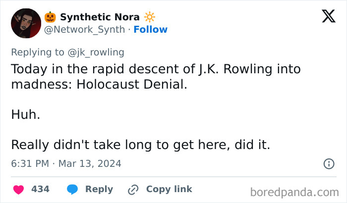 J.K. Rowling Threatens Legal Action Against Journalist Who Called Her “A Holocaust Denier” J.K. Rowling Threatens Legal Action Against Journalist Who Called Her “A Holocaust Denier”