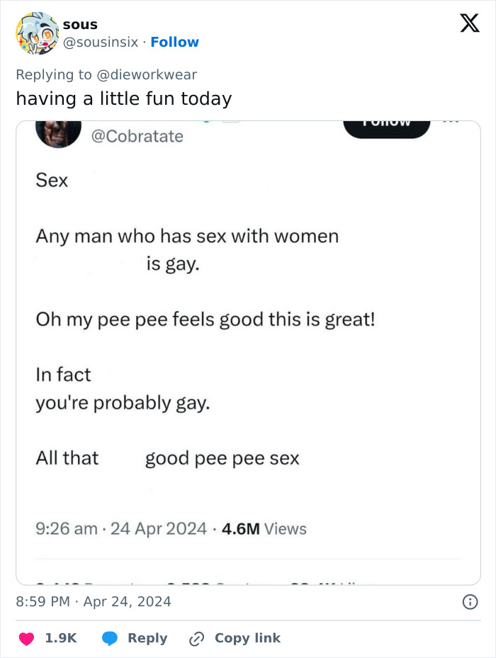 “Alpha Male” Andrew Tate Mocked Mercilessly After Claiming Sleeping With Women Is “Gay” “Alpha Male” Andrew Tate Mocked Mercilessly After Claiming Sleeping With Women Is “Gay”