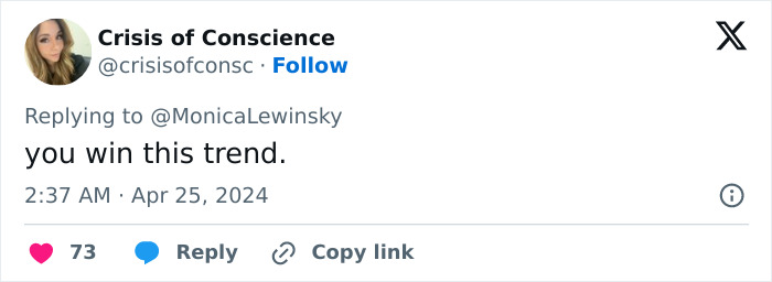 Monica Lewinsky Mocks Presidential Cheating Scandal Past With Hilarious Taylor Swift Trend Monica Lewinsky Mocks Presidential Cheating Scandal Past With Hilarious Taylor Swift Trend