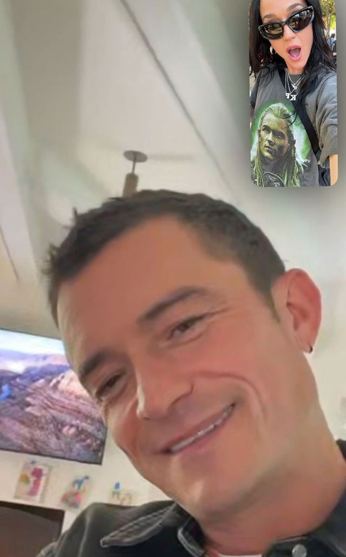Fangirl Katy Perry Wears T-Shirt With Orlando Bloom’s Face And Video Calls Him From Coachella Fangirl Katy Perry Wears T-Shirt With Orlando Bloom’s Face And Video Calls Him From Coachella