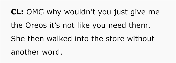 Entitled Mom Steals ‘Golden Double Stuff’ Oreo Pack From Man’s Cart In Parking Lot, Drama Ensues Entitled Mom Steals ‘Golden Double Stuff’ Oreo Pack From Man’s Cart In Parking Lot, Drama Ensues