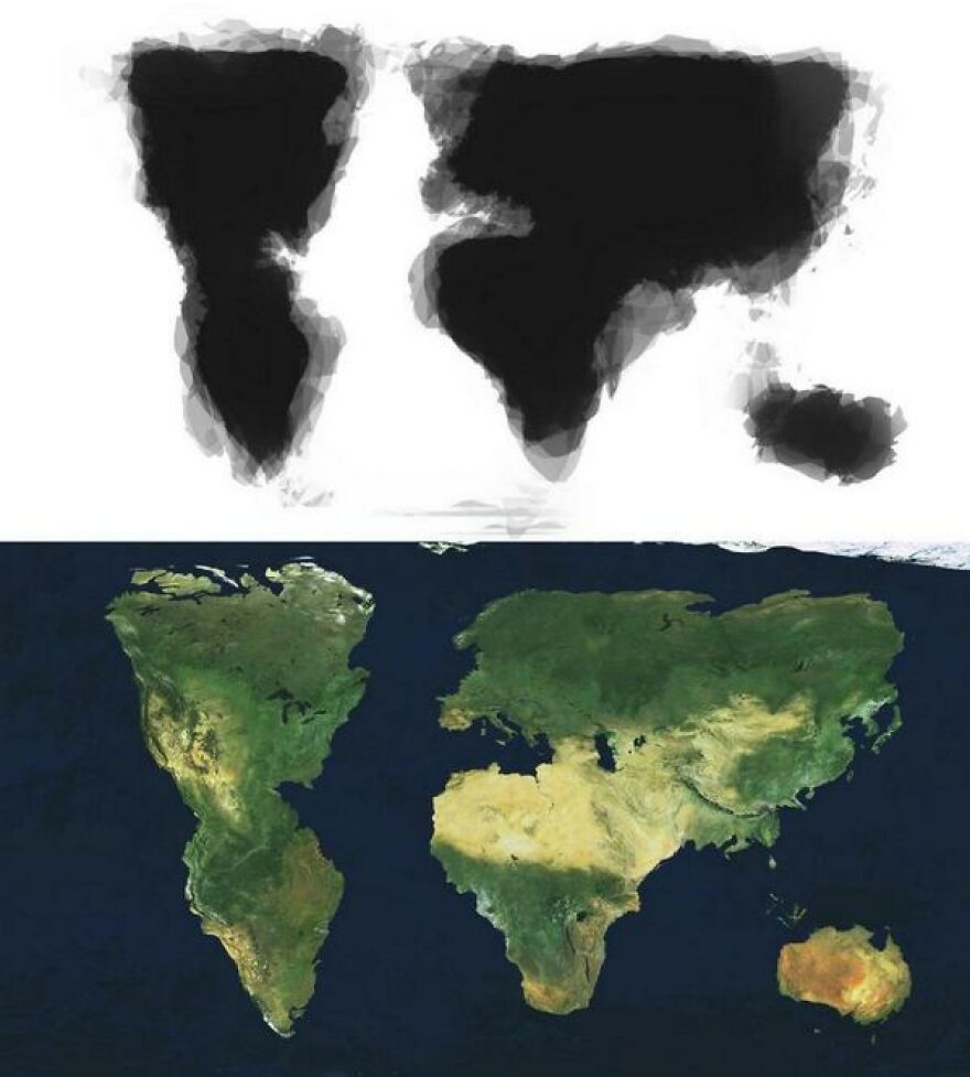 30 People Drew A Map Of The World From Memory. The Results Were Merged