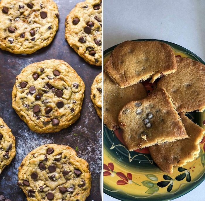 My Boyfriend Made These Cookies From R/Foodporn. He Gave Me Grief For "Not Being Able To Bake" (Which Isn't True) So I Let Him Do All The Work. This Is What I Found This Morning