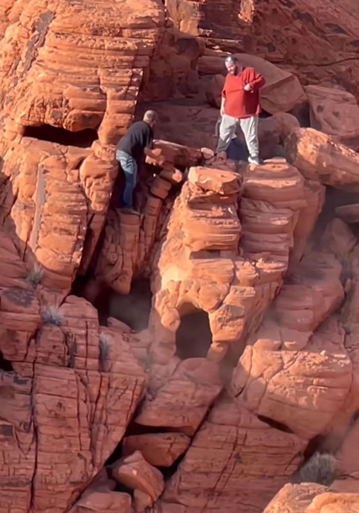 Internet Wants To Track Down Vandals Spotted Destroying Ancient Rock Formation In National Park