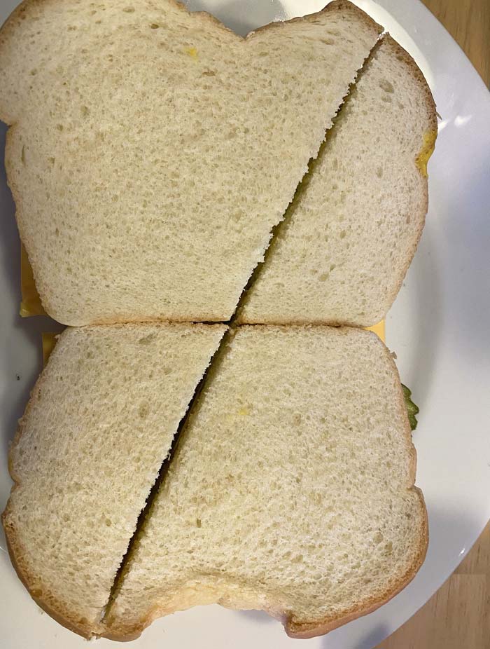 My Boyfriend Made Lunch. Who Cuts Sandwiches Like This?