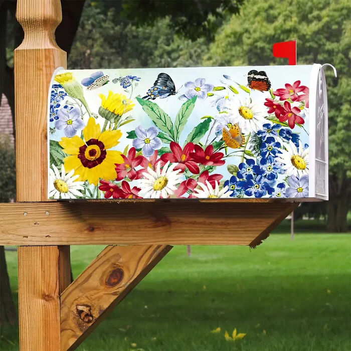 Mailbox In Bloom: Colorful Flower Wrap To Brighten Your Outdoor Space!