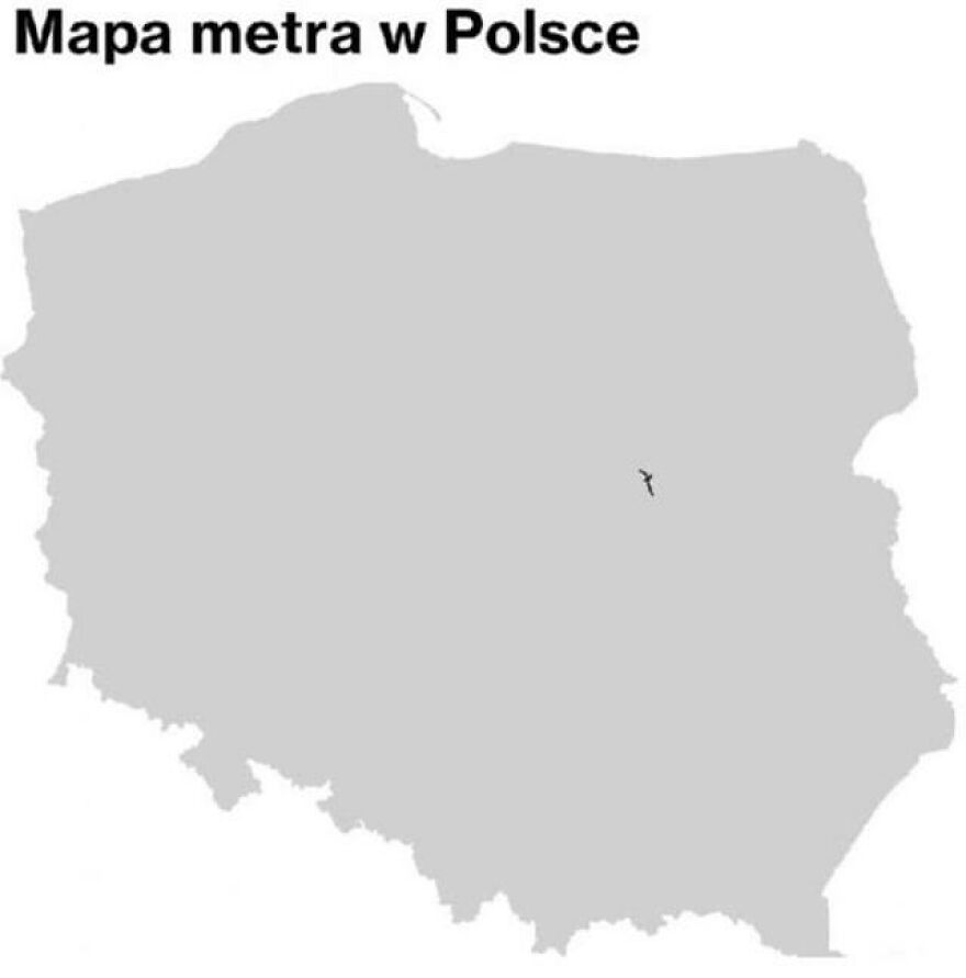 A Map Of Poland's Subways