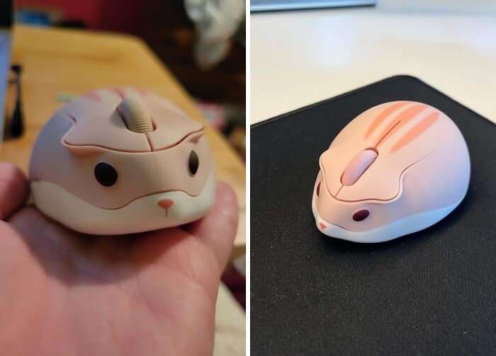 Add Some Fun To Your Workspace With A Wireless Mouse In Cute Hamster Shape: Functional And Adorable For Your Desktop