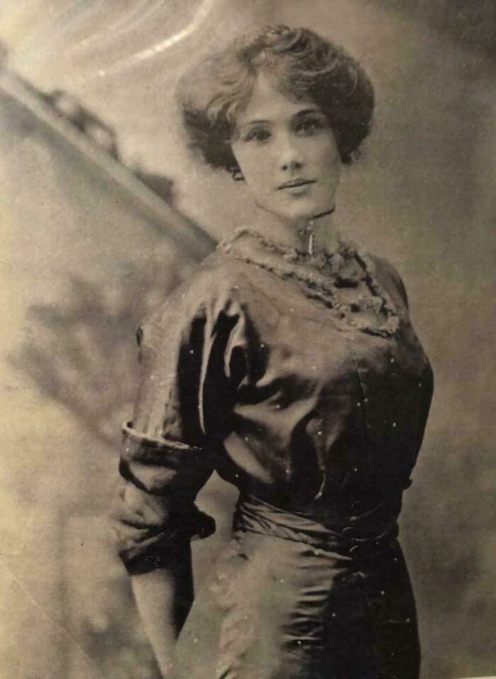A Young Woman Photographed In The 1910s