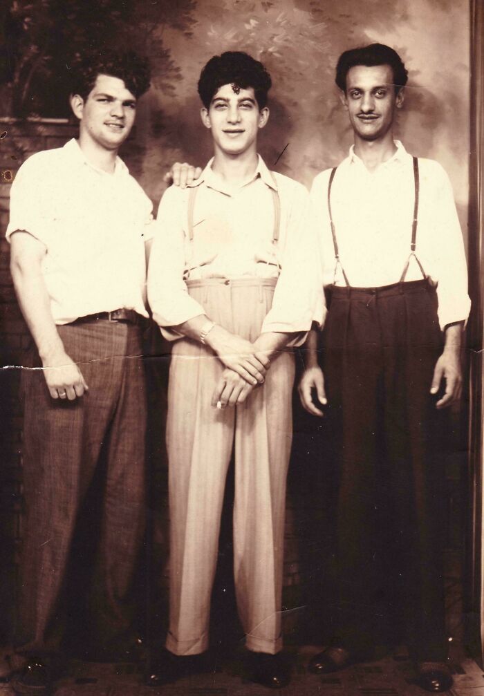A Photo Before Going Off To War Of Three Friends - 1943