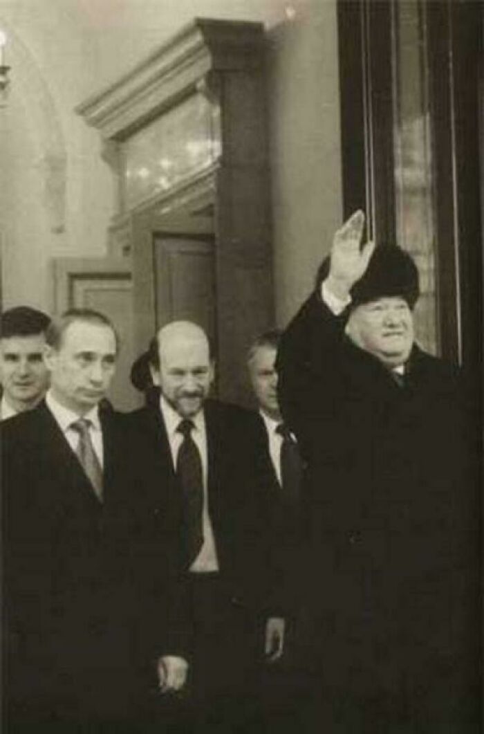 Russia's First President, Yeltsin, Leaves The Kremlin And Hands It Over To Putin. Russian Federation, December 31, 1999