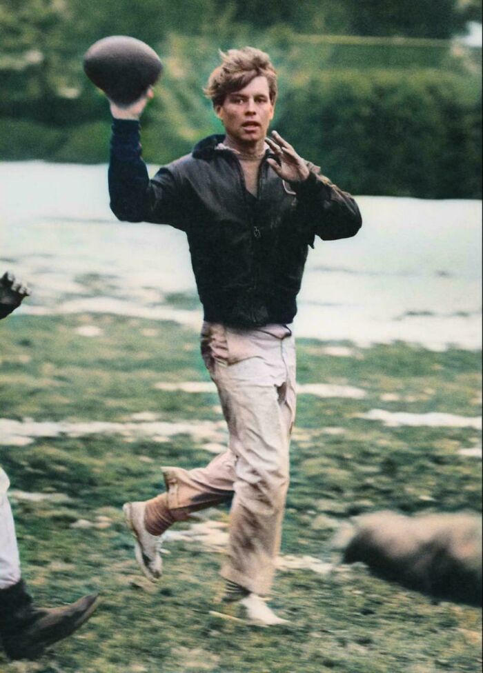 Robert F. Kennedy Playing Football, December 1967