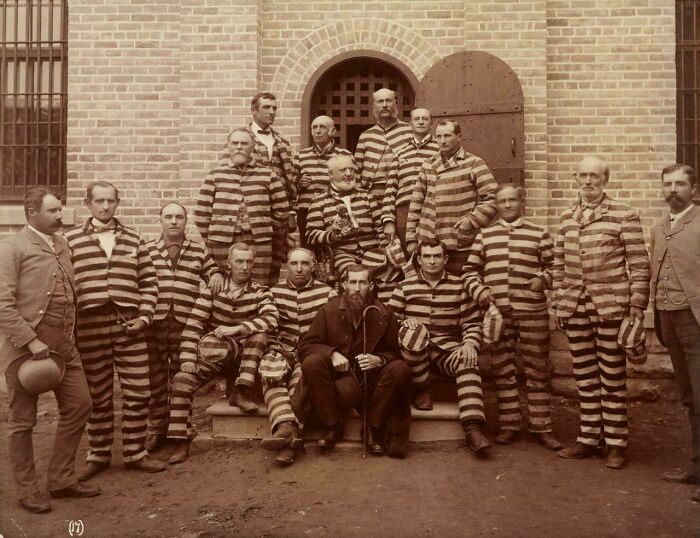 Polygamous Prisoners In Utah's Sugar House Prison, 1889