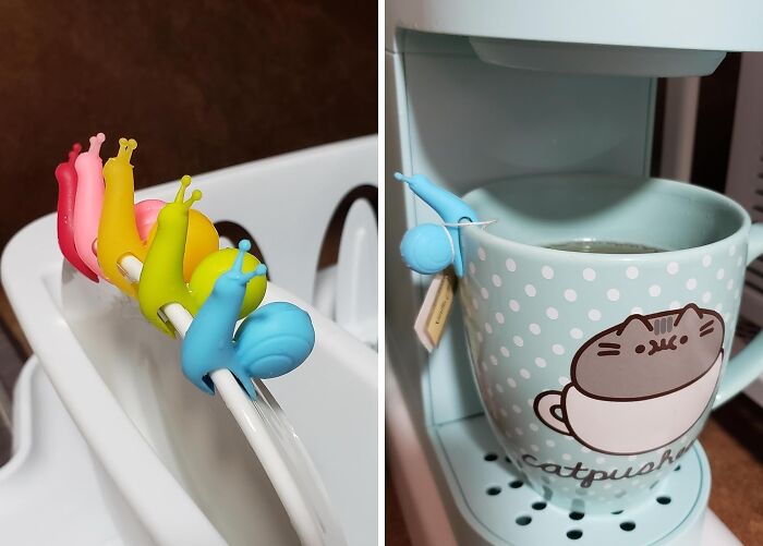Add Charm To Your Tea Time With A Snail-Shaped Silicone Tea Bag Holder