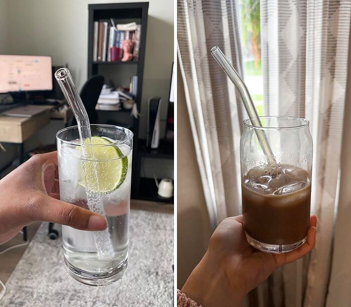 Elevate Your Everyday Sips With Piteno Glass Straws. Perfect For Adding A Touch Of Class To Your Smoothie