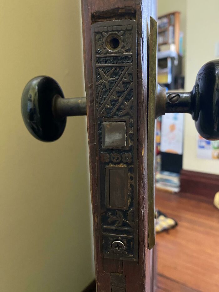 This Detailed Strike Plate On Our Door