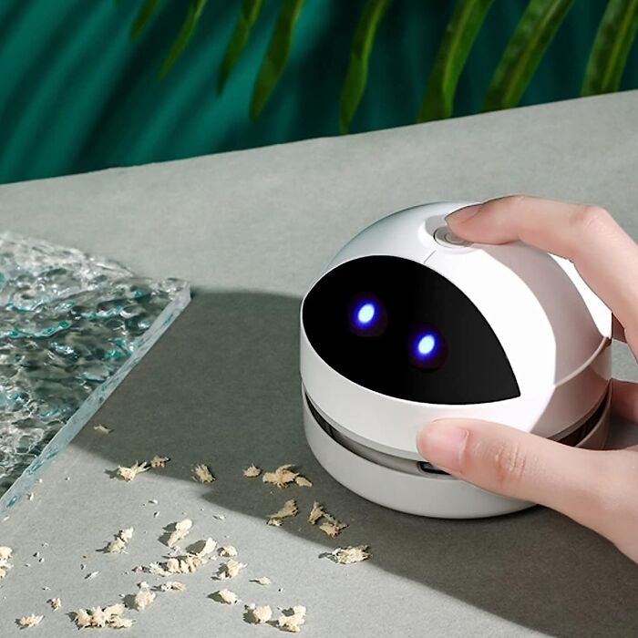 Meet Your New Cute Work Desk Bestie: The Portable Mini Vacuum - Say Goodbye To Crumbs And Hello To Clean!