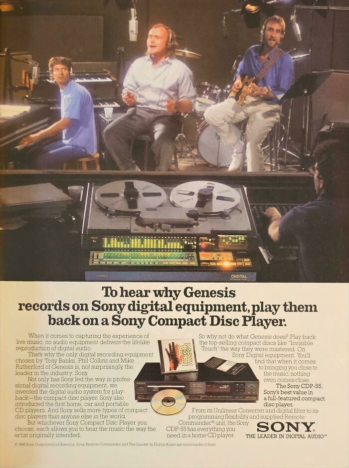 Anuncio de Sony con los Genesis (1987)