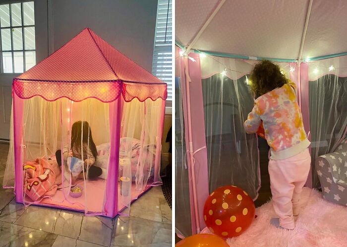Turn Your Kiddo's Dreams Into Reality With The Monobeach Princess Tent With Starlights. Their Personal Fairy Tale Awaits!