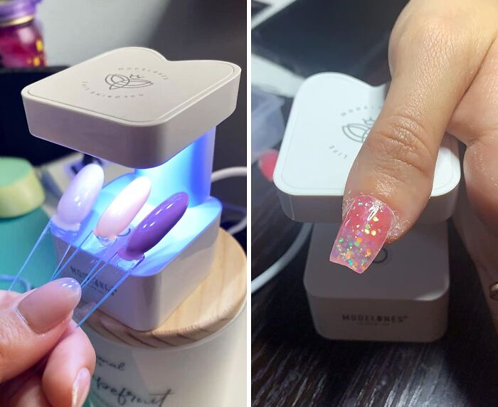 Perfect Gel Nails Right In Your Purse? Modelones Mini UV Lamp Makes It Happen!