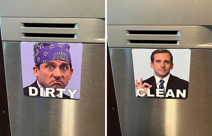 Wash Wisdom: Michael Scott Magnet Flips Clean To Dirty, No Hr Meeting Required