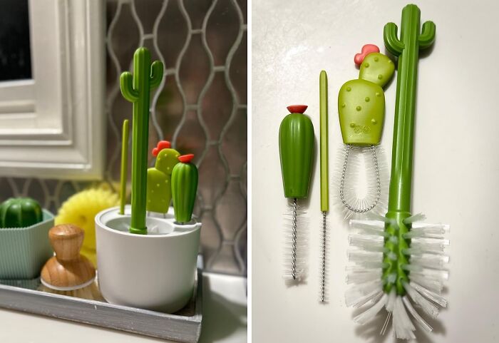 Spike Up Your Cleaning Game: Boon Cacti Bottle Brush Set Shines!