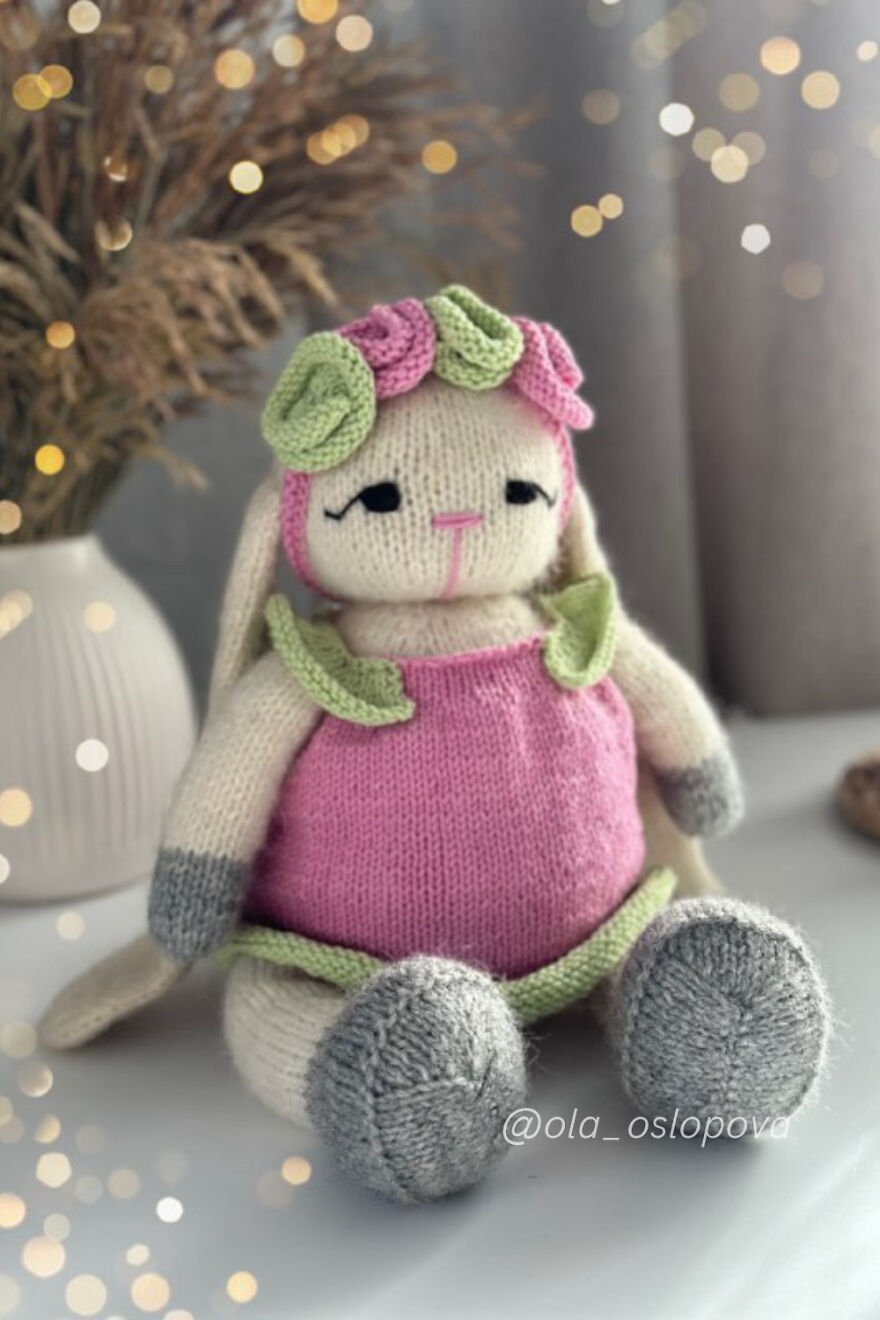 💖do You Want To Learn How To Knit A Charming Bunny With Just Two Knitting Needles? Then This Pattern Is Exactly For You!💖