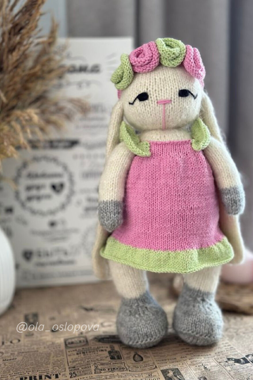 💖do You Want To Learn How To Knit A Charming Bunny With Just Two Knitting Needles? Then This Pattern Is Exactly For You!💖