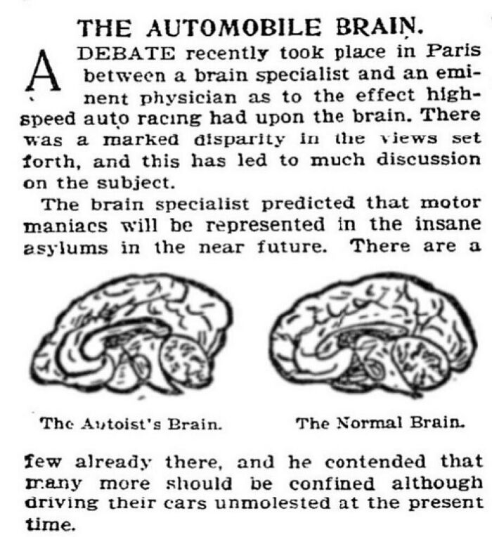 "It Remains To Be Proved How Fast The Brain Is Capable Of Traveling” Dr. Quoted In The New York Times, 1904