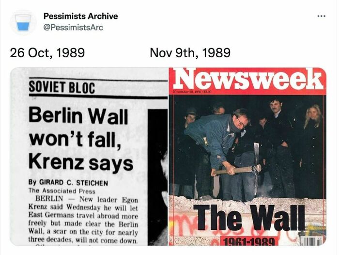 Berlin Wall
26th Of October, 1989
vs
november 9th, 1989