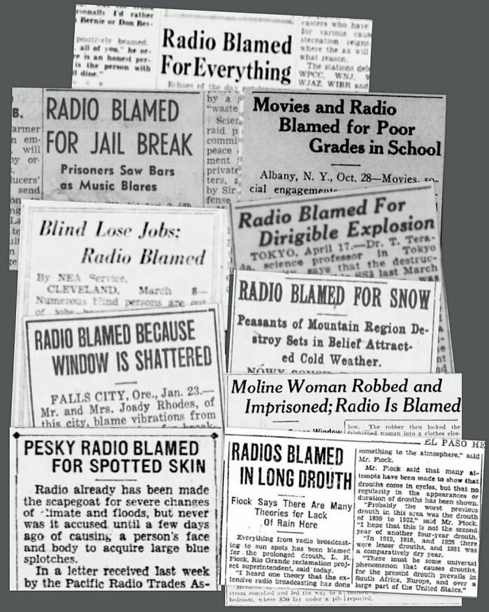 Radio Got A Lot Of Shit (Headlines From 20s 30s 40s)