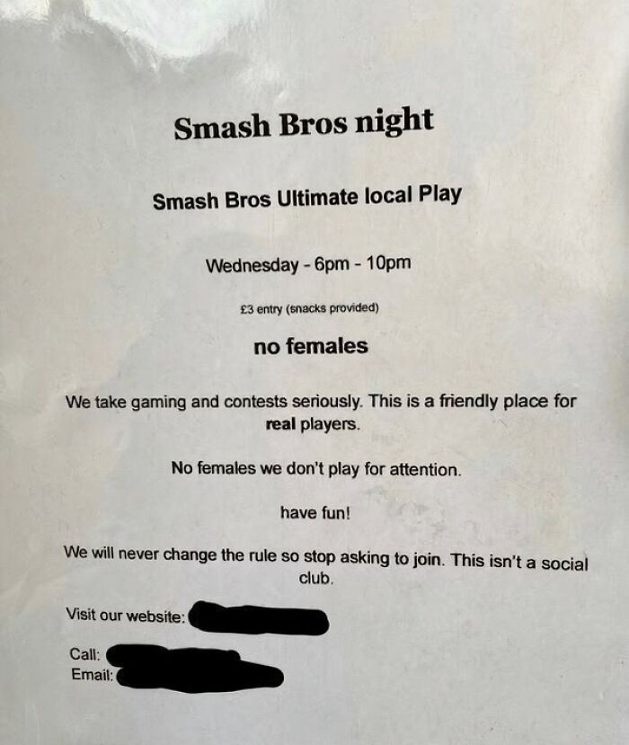 No Females!