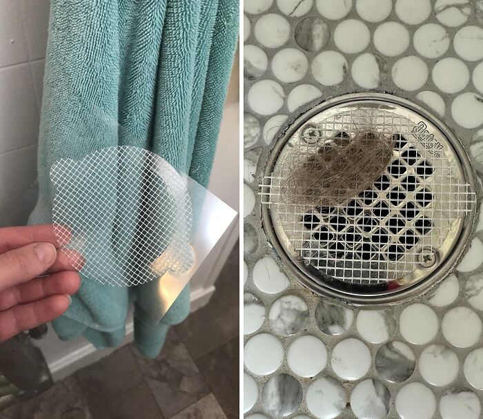 Shower Drain Saviors: Keep Pipes Clear With Hair Catcher Mesh Stickers!