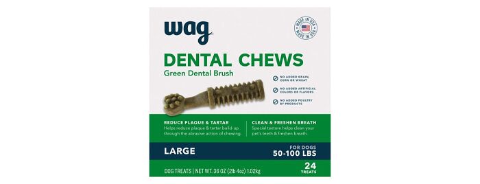 Wag Green Dental Brush Chews