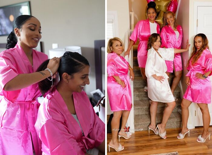Elevate Their Morning Prep: Luxe Silky Robes For Your Bridal Squad Bliss!