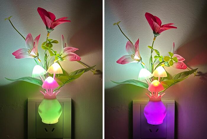Illuminate Your Space With Whimsy Using The Mushroom Night Light Flower Lamp