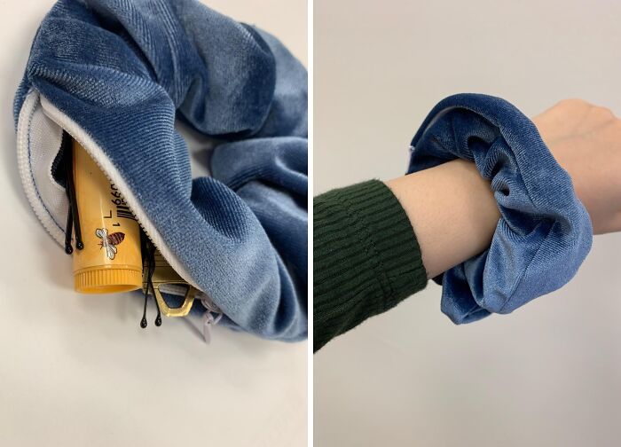 Gift The Secret To Stylish Storage: Velvet Scrunchies With Hidden Pockets!