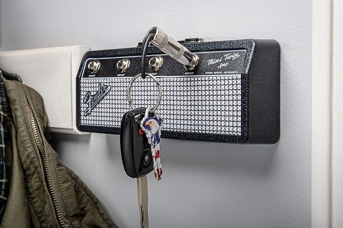 Showcase Your Love For Music With A Rack Guitar Amp Key Holder
