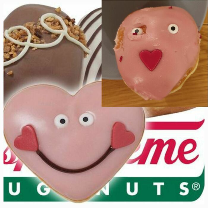 Happy Heart Shaped Krispy Kreme